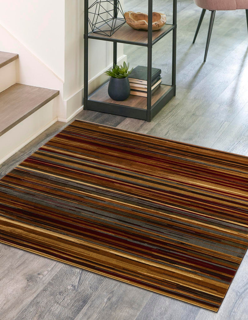 Bistro Lounge Collection Area Rug - Americano Square Beige lifestyle 34