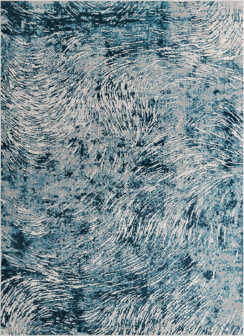 Serenity Sands Collection Area Rug - Quietshore Rectangle Blue lifestyle 2