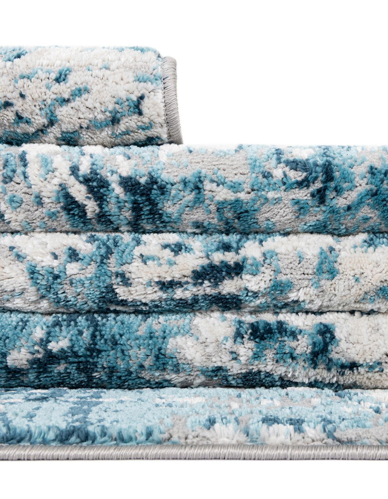 Serenity Sands Collection Area Rug - Quietshore Rectangle Blue lifestyle 27