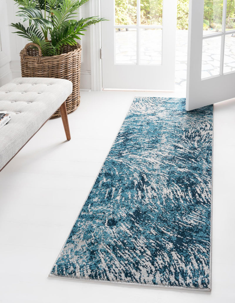 Serenity Sands Collection Area Rug - Quietshore Runner Blue lifestyle 38