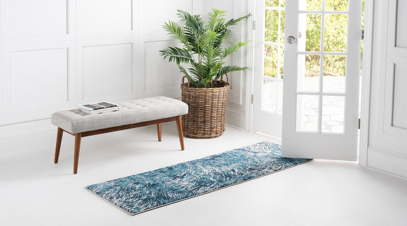 Serenity Sands Collection Area Rug - Quietshore Runner Blue lifestyle 43