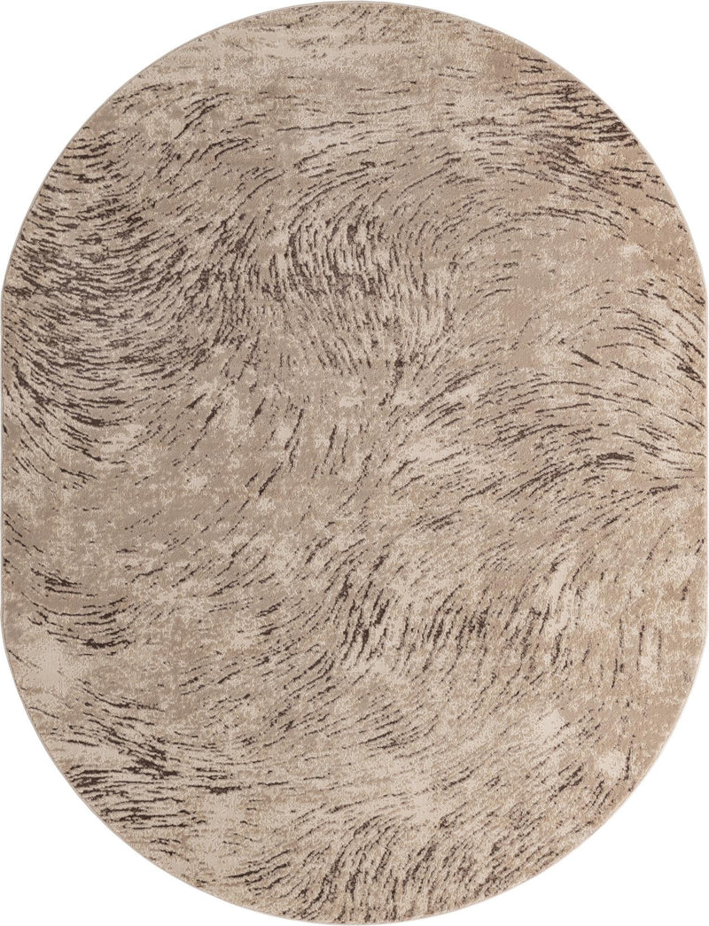 Serenity Sands Collection Area Rug - Quietshore Oval Brown lifestyle 29
