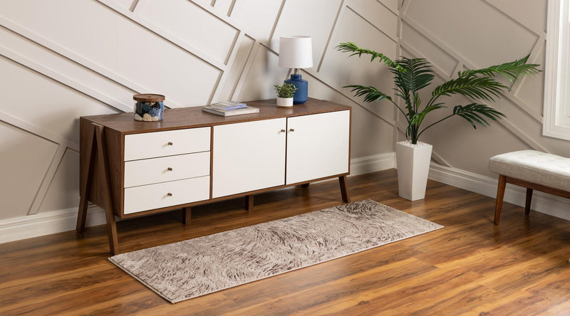 Serenity Sands Collection Area Rug - Quietshore Runner Brown lifestyle 57