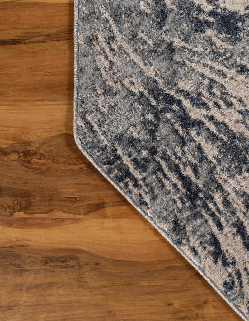 Serenity Sands Collection Area Rug - Quietshore Octagon Gray lifestyle 75