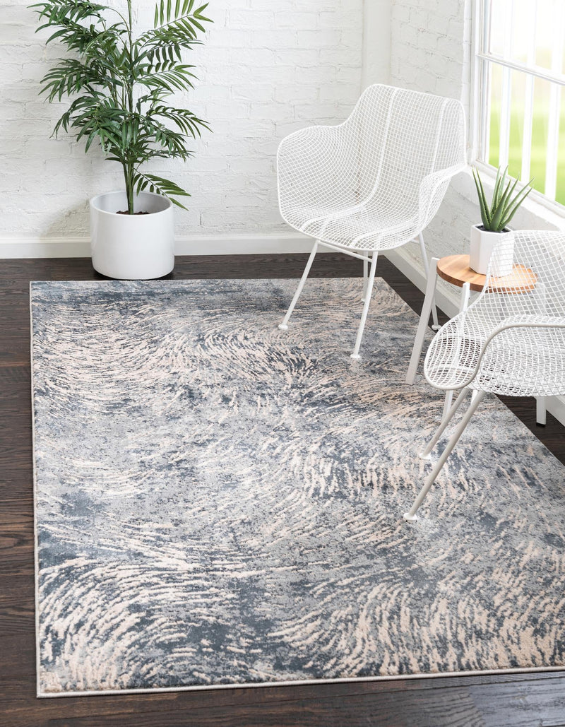 Serenity Sands Collection Area Rug - Quietshore Rectangle Gray lifestyle 5