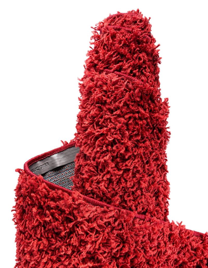 Cozy Comfort Shag Collection Area Rug - Hearthside (Cherry Red) Rectangle Cherry Red lifestyle 6