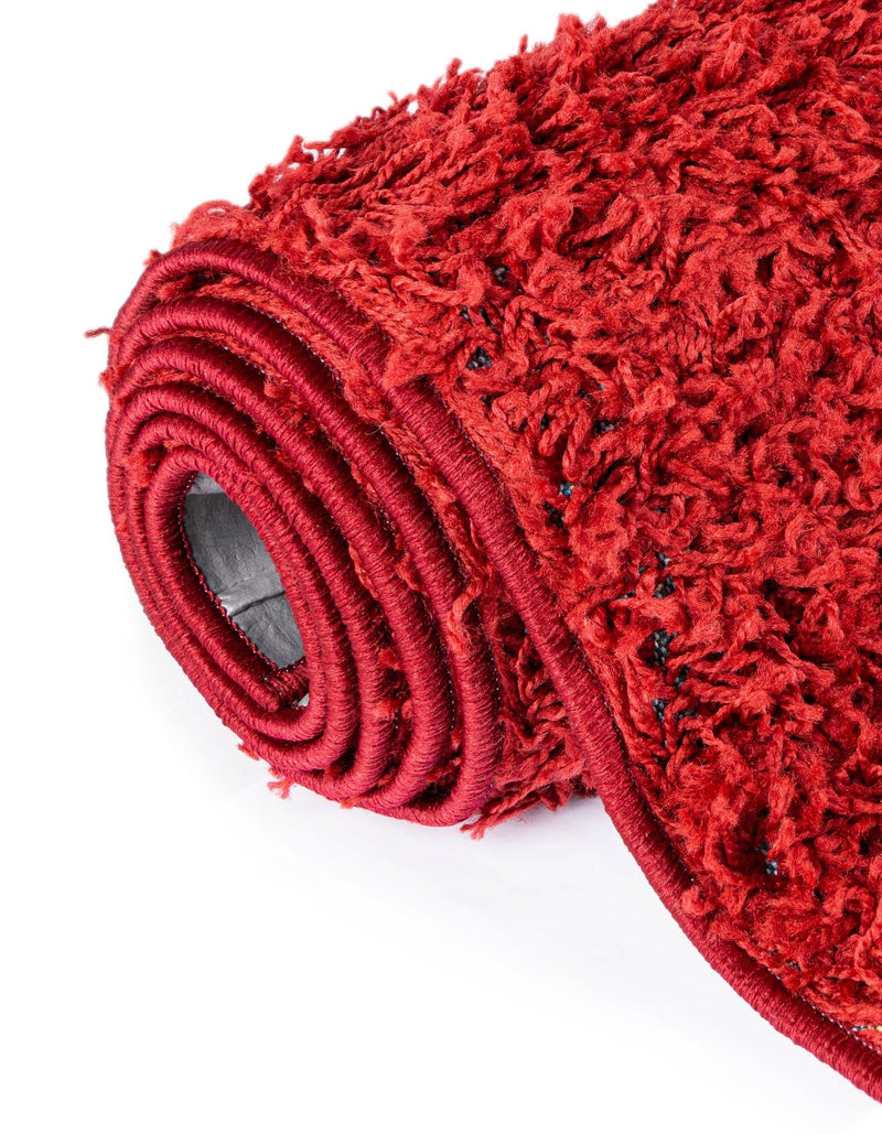Cozy Comfort Shag Collection Area Rug - Hearthside (Cherry Red) Rectangle Cherry Red lifestyle 7