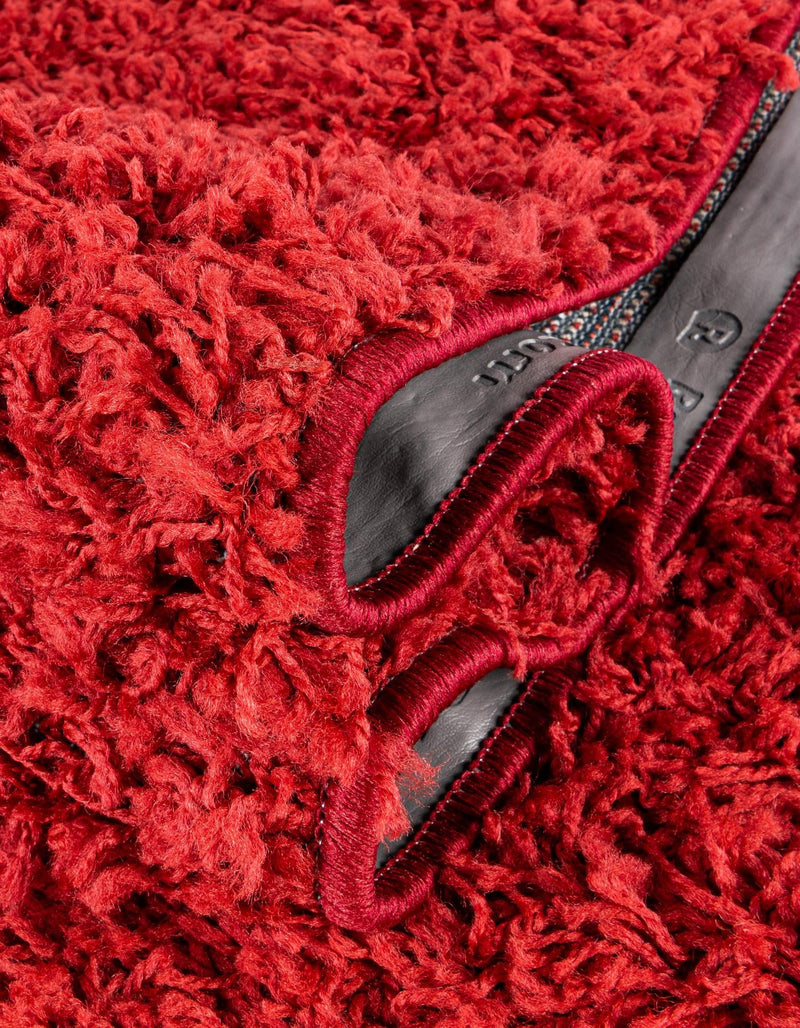 Cozy Comfort Shag Collection Area Rug - Hearthside (Cherry Red) Rectangle Cherry Red lifestyle 8