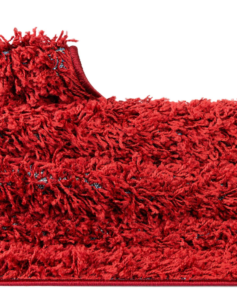 Cozy Comfort Shag Collection Area Rug - Hearthside (Cherry Red) Rectangle Cherry Red lifestyle 9