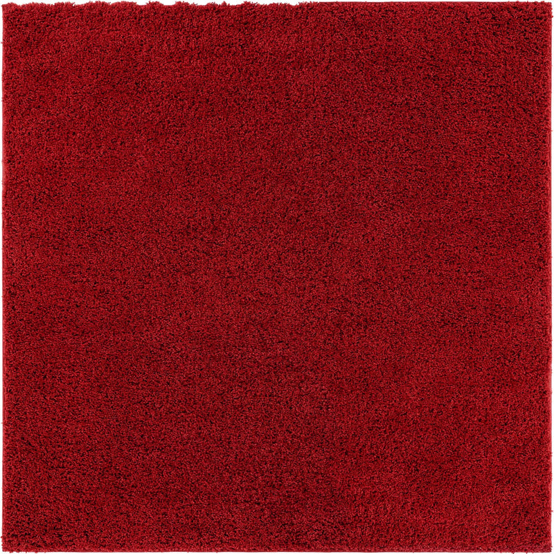 Cozy Comfort Shag Collection Area Rug - Hearthside (Cherry Red) Square Cherry Red lifestyle 3