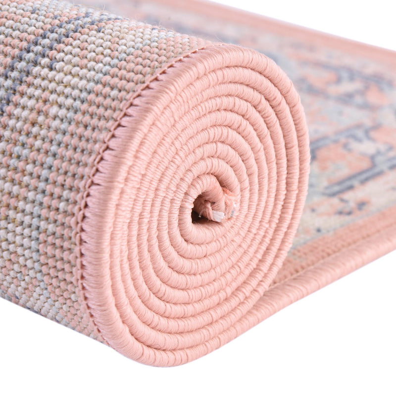Savannah Series Collection Area Rug - Charleston (Powder Pink) Rectangle Powder Pink lifestyle 11