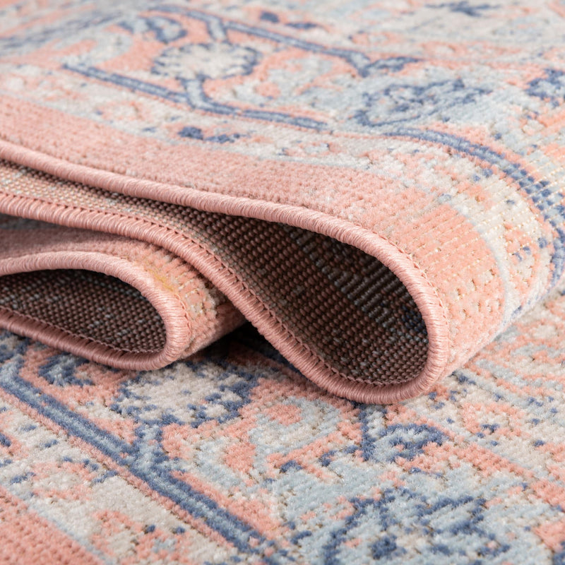 Savannah Series Collection Area Rug - Charleston (Powder Pink) Rectangle Powder Pink lifestyle 12