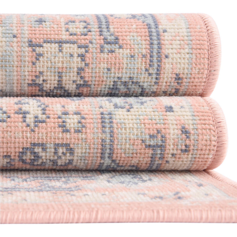 Savannah Series Collection Area Rug - Charleston (Powder Pink) Rectangle Powder Pink lifestyle 13
