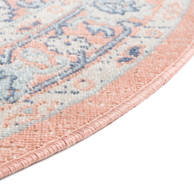 Savannah Series Collection Area Rug - Charleston (Powder Pink) Oval Powder Pink lifestyle 38