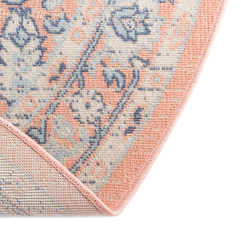 Savannah Series Collection Area Rug - Charleston (Powder Pink) Oval Powder Pink lifestyle 48