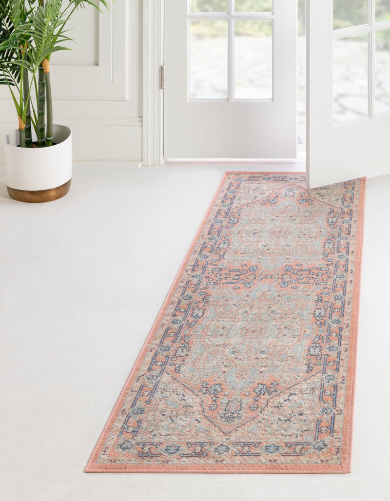 Savannah Series Collection Area Rug - Charleston (Powder Pink) Runner Powder Pink lifestyle 23
