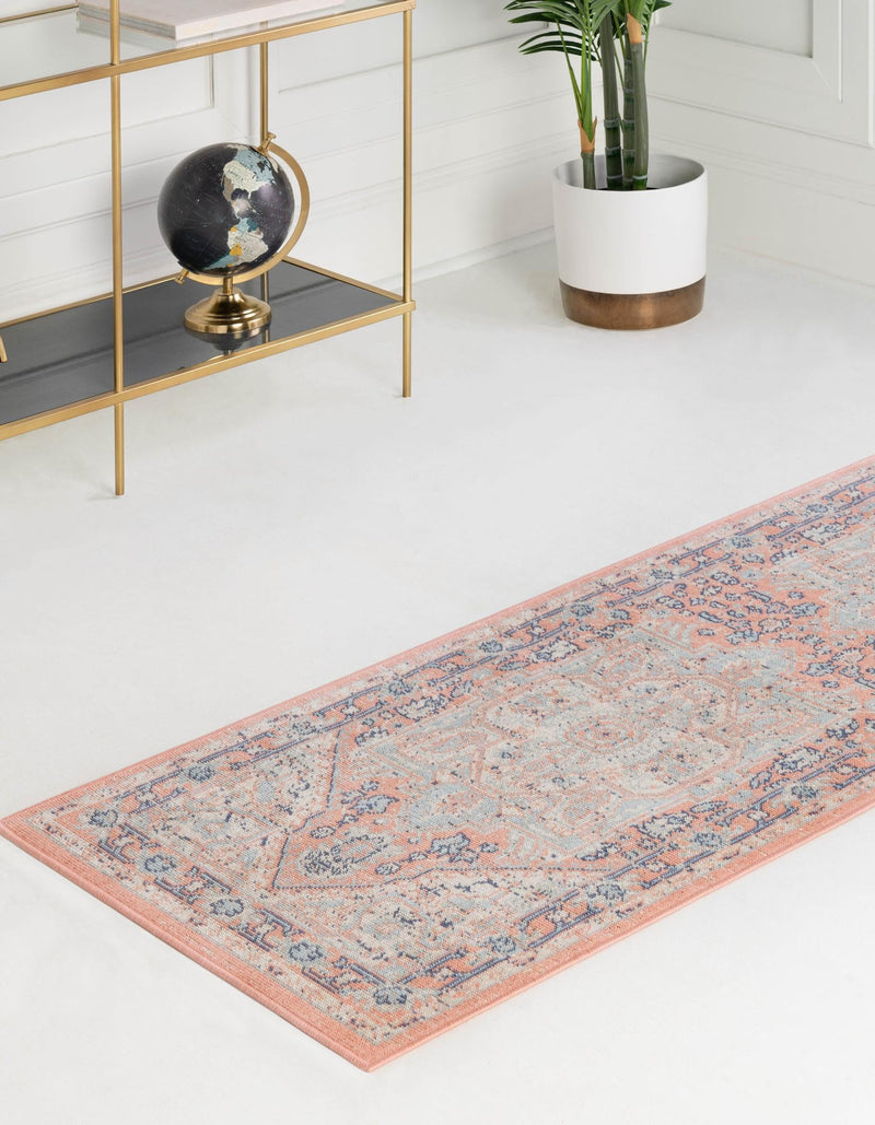 Savannah Series Collection Area Rug - Charleston (Powder Pink) Runner Powder Pink lifestyle 28