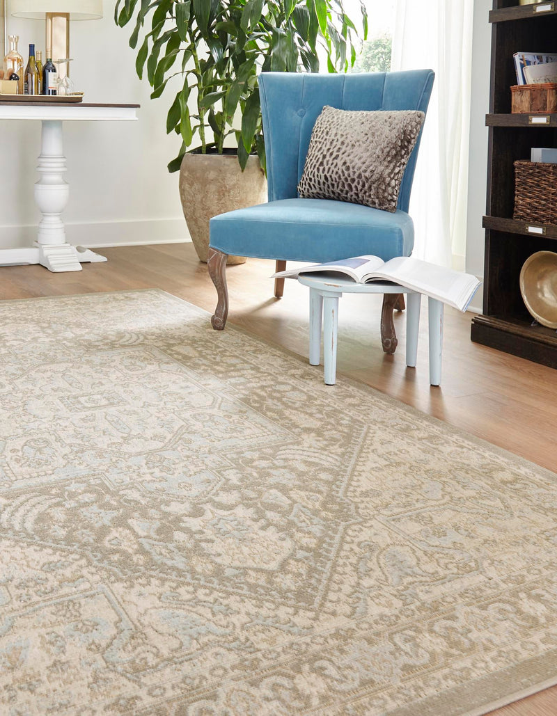 Savannah Series Collection Area Rug - Charleston (Cloud Gray) Rectangle Cloud Gray lifestyle 3