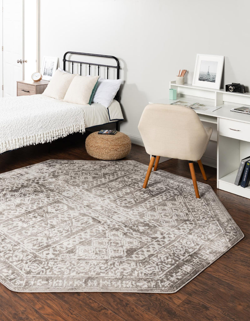 Cambridge Classics Collection Area Rug - Kendall (Gray) Octagon Gray lifestyle 20