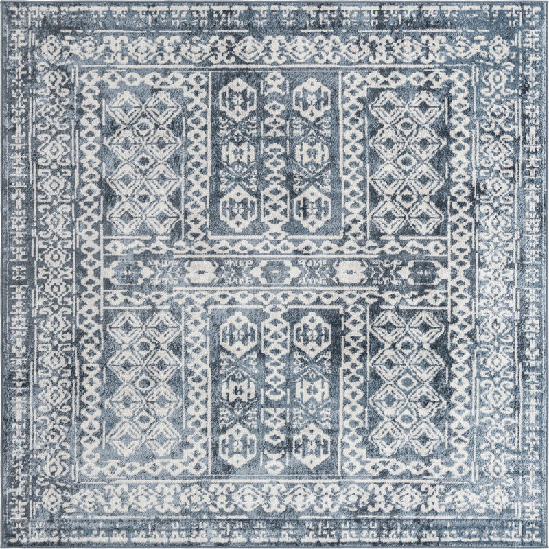 Cambridge Classics Collection Area Rug - Kendall (Blue) Square Blue lifestyle 9