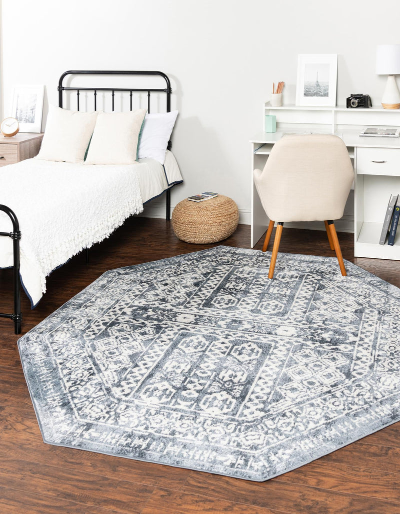 Cambridge Classics Collection Area Rug - Kendall (Blue) Octagon Blue lifestyle 15