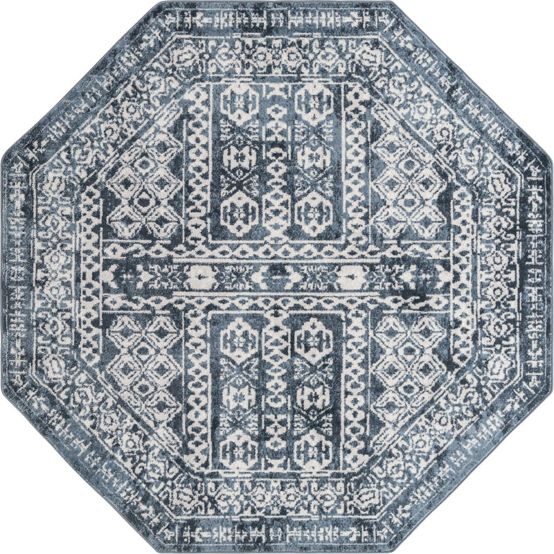 Cambridge Classics Collection Area Rug - Kendall (Blue) Octagon Blue lifestyle 10