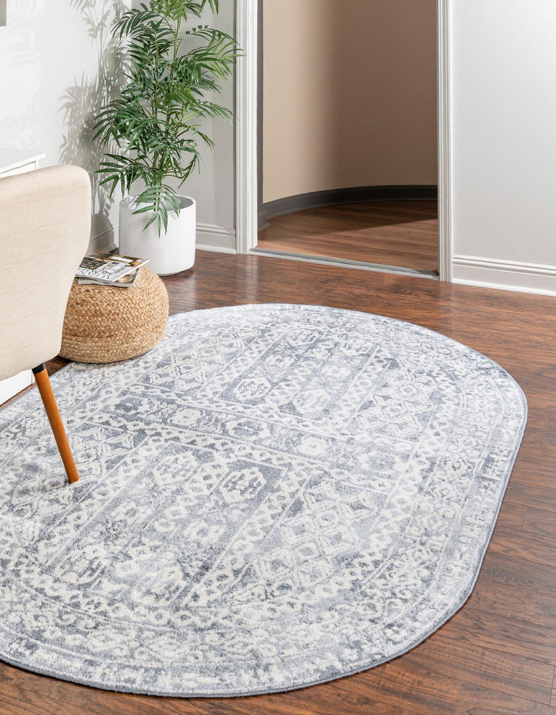 Cambridge Classics Collection Area Rug - Kendall (Blue) Oval Blue lifestyle 13