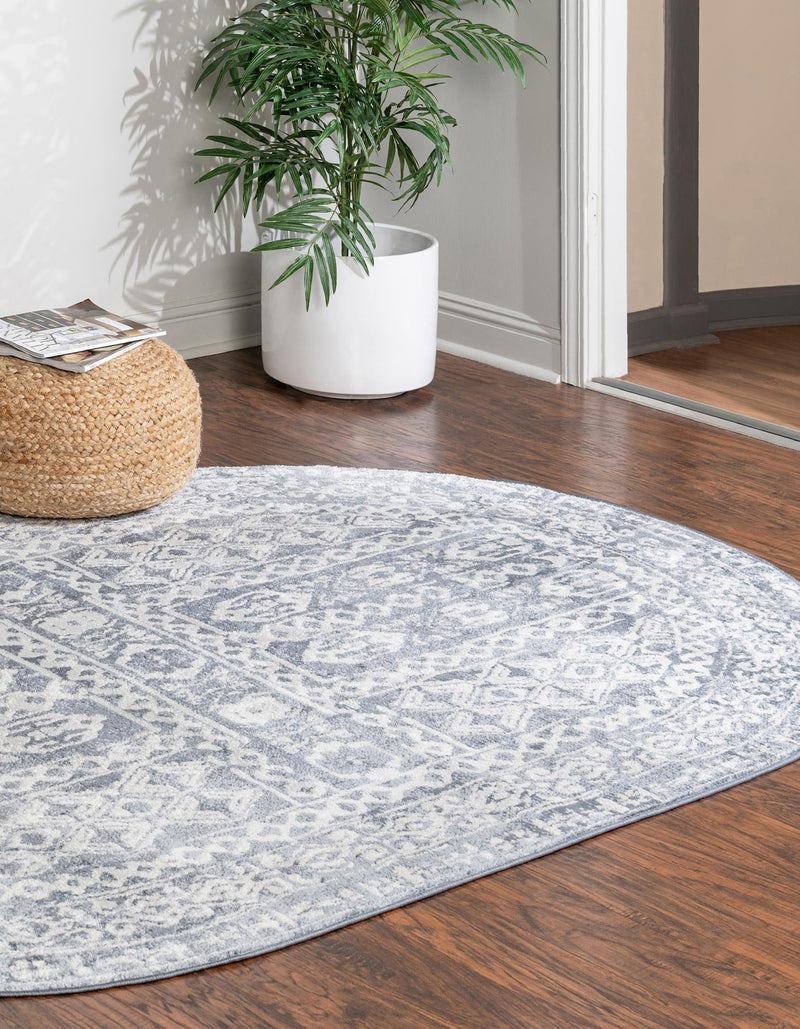 Cambridge Classics Collection Area Rug - Kendall (Blue) Oval Blue lifestyle 18