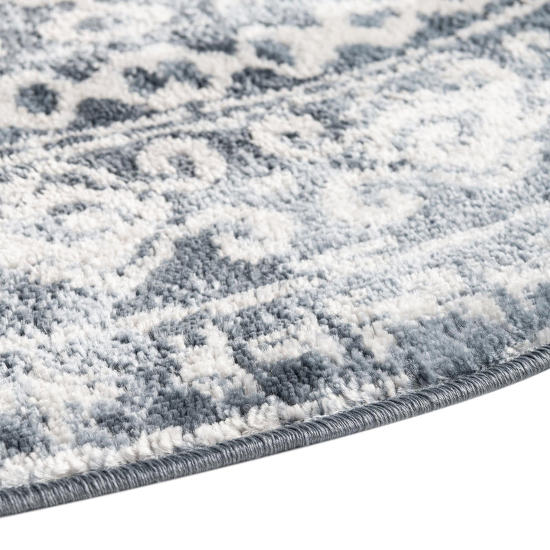 Cambridge Classics Collection Area Rug - Kendall (Blue) Round Blue lifestyle 28