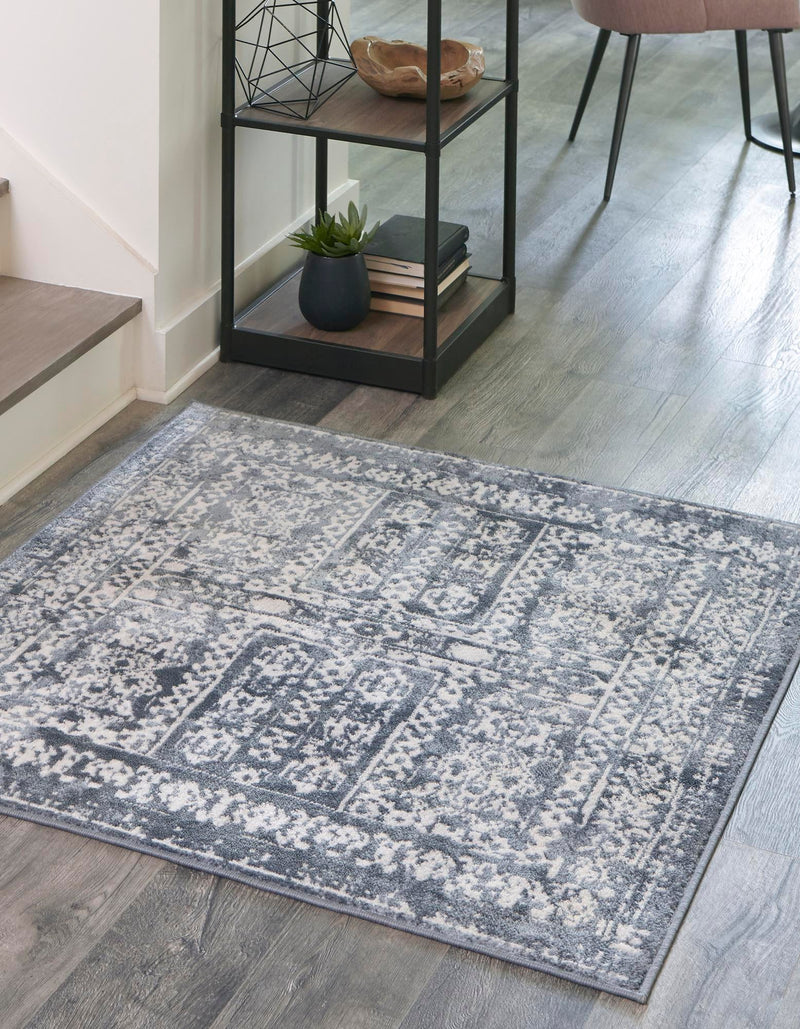 Cambridge Classics Collection Area Rug - Kendall (Blue) Square Blue lifestyle 14