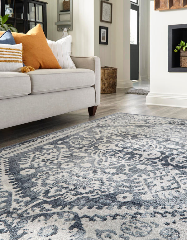 Cambridge Classics Collection Area Rug - Pembroke (Blue) Rectangle Blue lifestyle 3