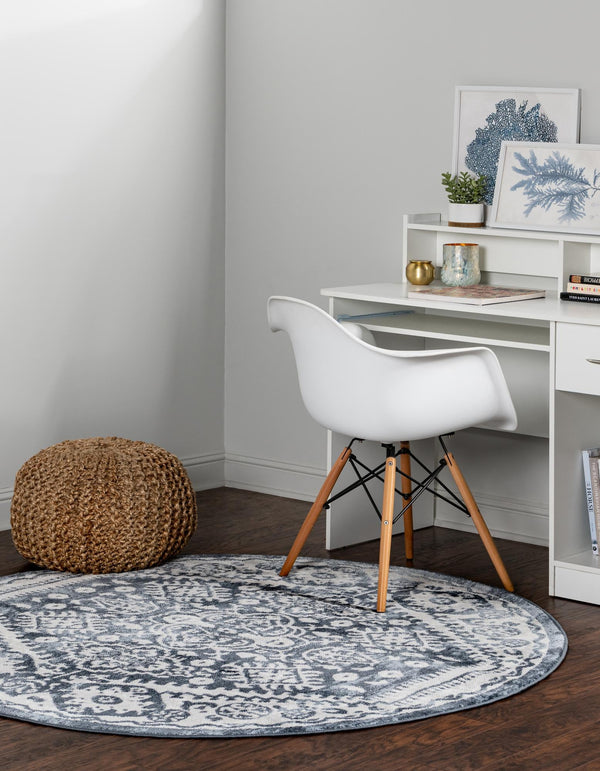 Cambridge Classics Collection Area Rug - Pembroke (Blue) Round Blue lifestyle 21