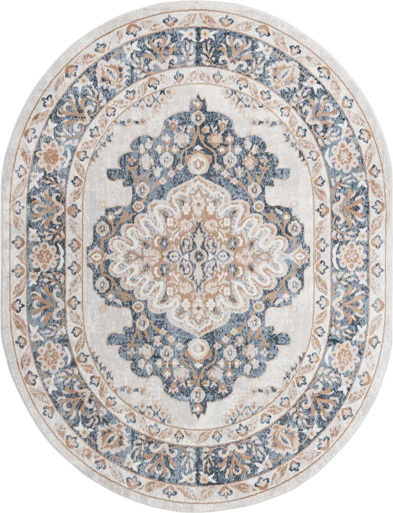 Cambridge Classics Collection Area Rug - Fitzwilliam (Cream) Oval Cream lifestyle 14