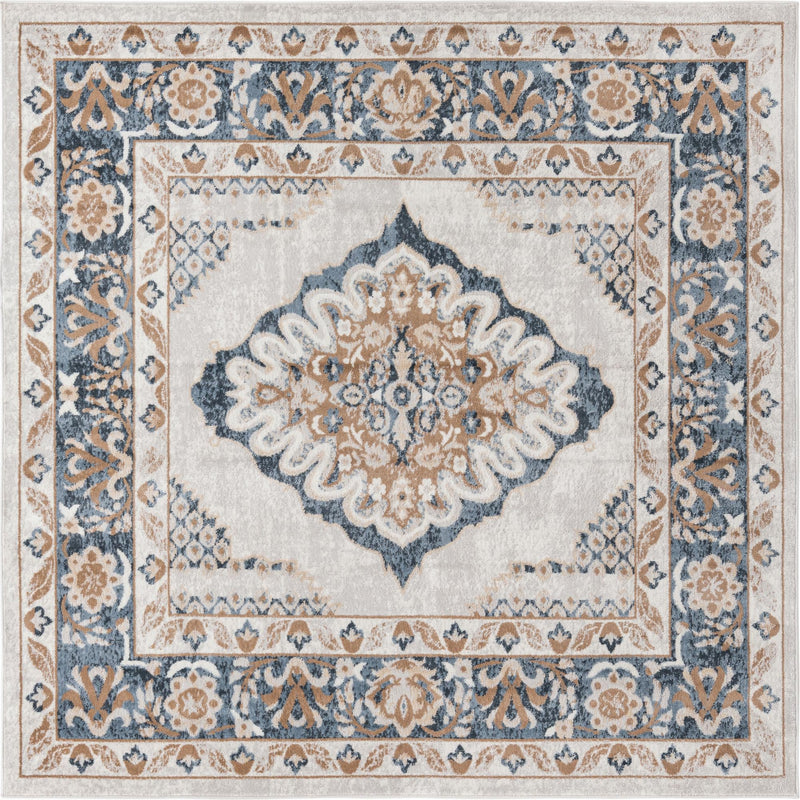 Cambridge Classics Collection Area Rug - Fitzwilliam (Cream) Square Cream lifestyle 15