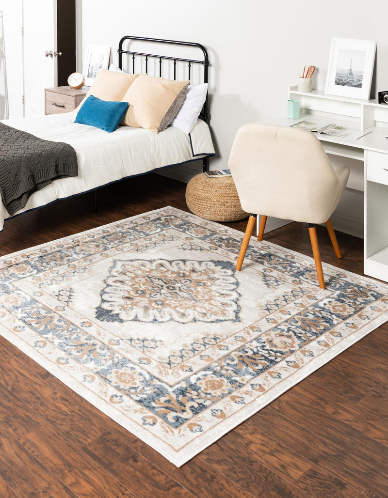 Cambridge Classics Collection Area Rug - Fitzwilliam (Cream) Square Cream lifestyle 25