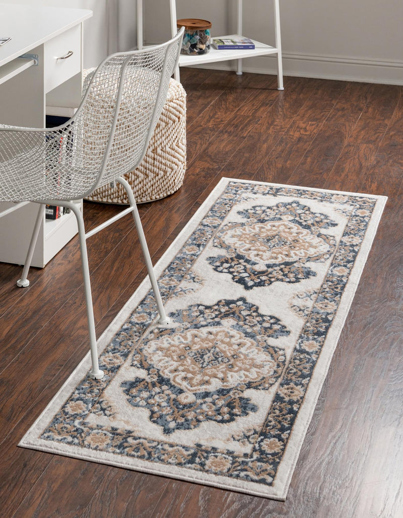 Cambridge Classics Collection Area Rug - Fitzwilliam (Cream) Runner Cream lifestyle 23