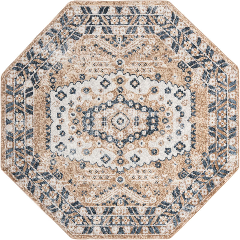 Cambridge Classics Collection Area Rug - Magdalene (Beige) Octagon Beige lifestyle 11