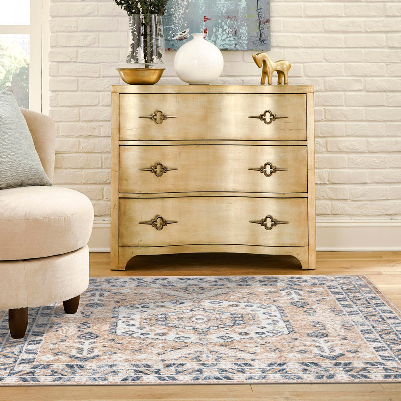 Cambridge Classics Collection Area Rug - Magdalene (Beige) Square Beige lifestyle 52