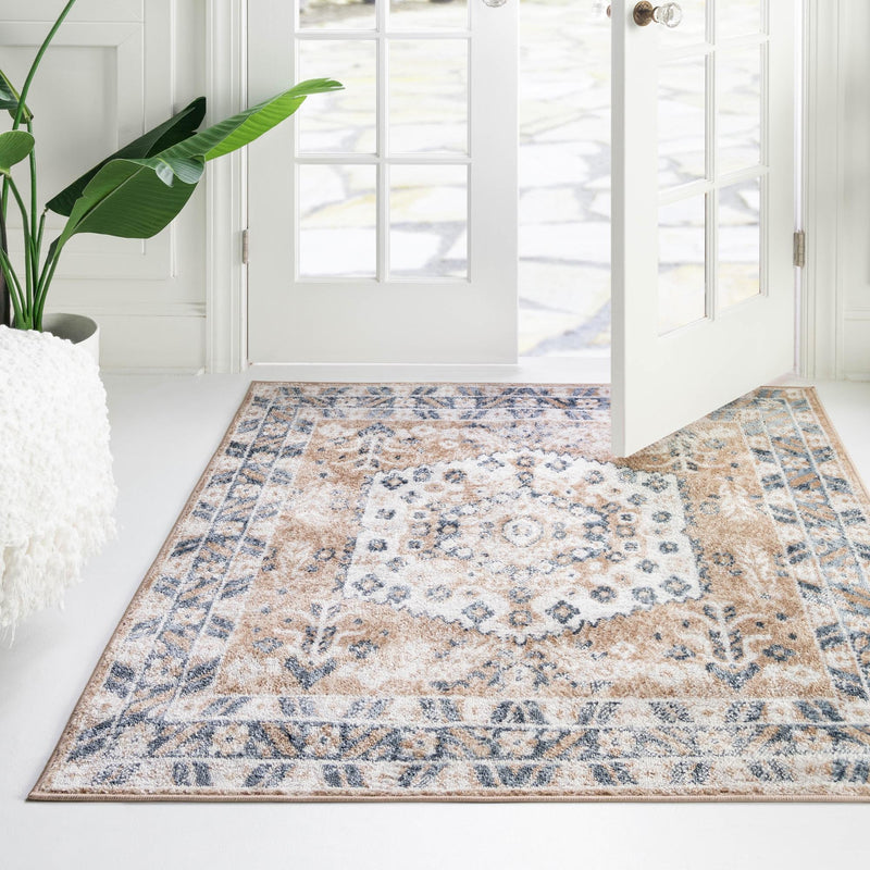 Cambridge Classics Collection Area Rug - Magdalene (Beige) Square Beige lifestyle 16