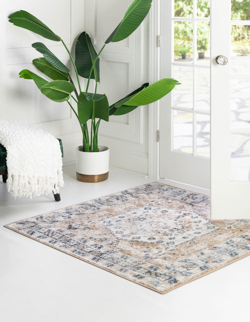 Cambridge Classics Collection Area Rug - Magdalene (Beige) Square Beige lifestyle 22