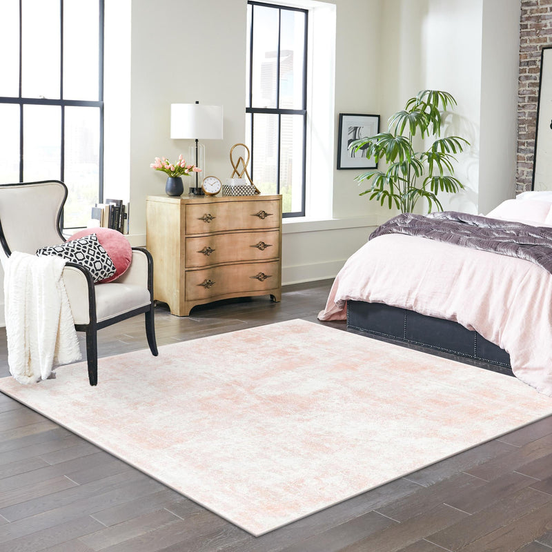 Luminara Sands Collection Area Rug - Serenity (Carnation Pink) Square Carnation Pink lifestyle 97
