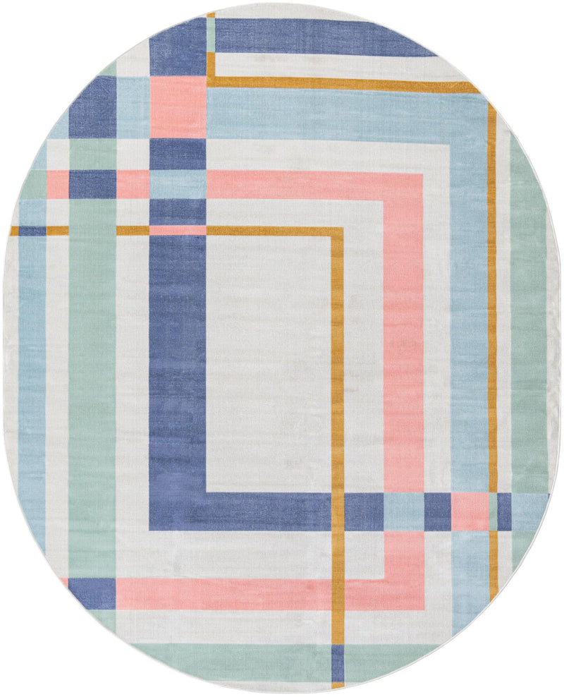 Lagoon Oasis Collection Area Rug - Reef Oval Multi lifestyle 10