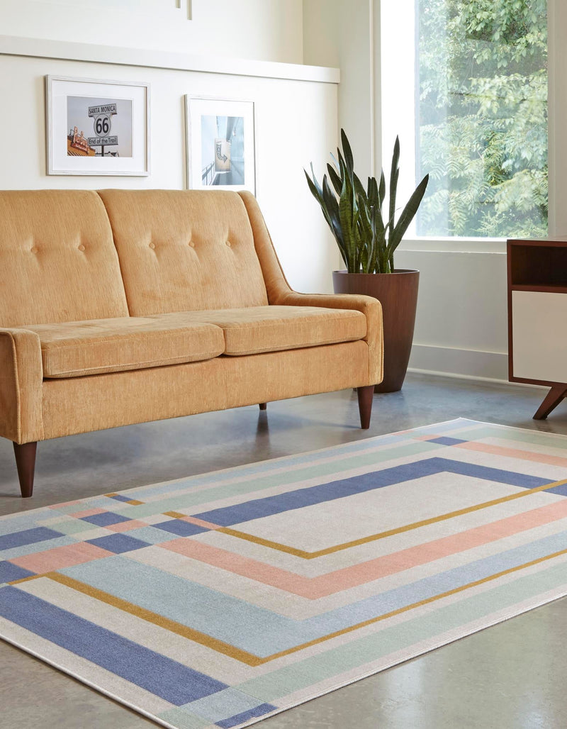 Lagoon Oasis Collection Area Rug - Reef Rectangle Multi lifestyle 3