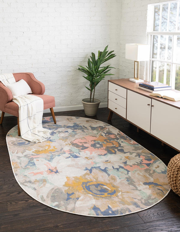Lagoon Oasis Collection Area Rug - Atoll Oval Multi lifestyle 33