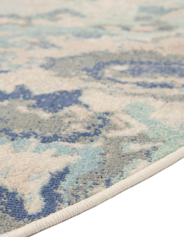 Lagoon Oasis Collection Area Rug - Atoll Oval Blue lifestyle 53