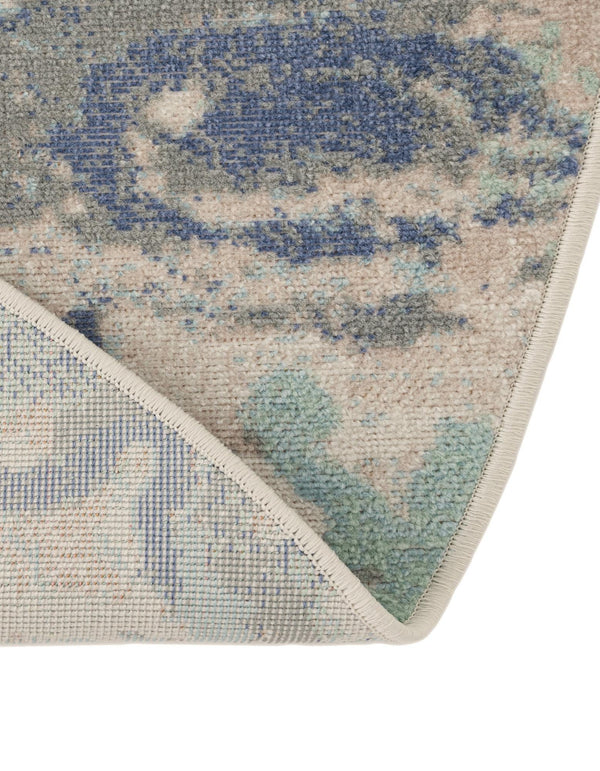 Lagoon Oasis Collection Area Rug - Atoll Oval Blue lifestyle 65