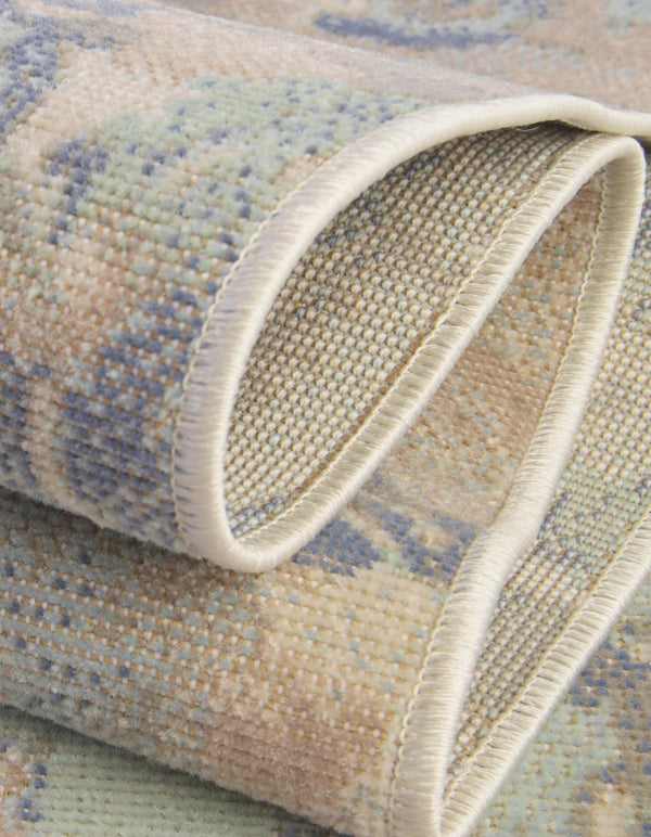 Lagoon Oasis Collection Area Rug - Atoll Oval Blue lifestyle 83