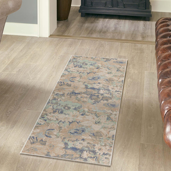 Lagoon Oasis Collection Area Rug - Atoll Runner Blue lifestyle 91