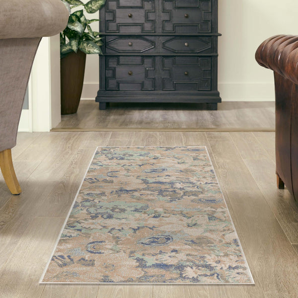 Lagoon Oasis Collection Area Rug - Atoll Runner Blue lifestyle 93