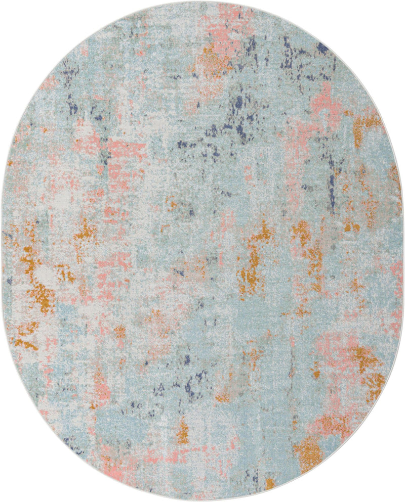 Lagoon Oasis Collection Area Rug - Seagrass Oval Multi lifestyle 27